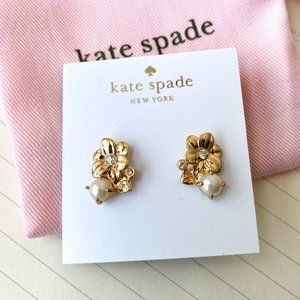 Kate Spade Wild Garden Flower Pearl Stud Earrings